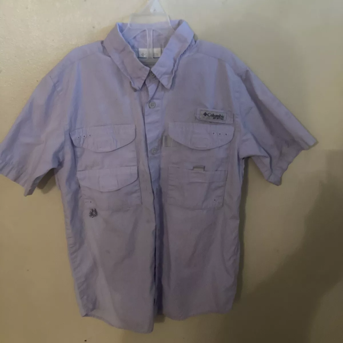 Columbia PFG Kids Purple Fishing Shirt Size Medium 8-10 Vented