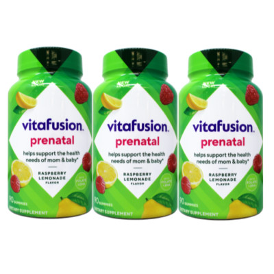 3 Pack Vitafusion Prenatal Multivitamin Adult Gummies 90 Count Each