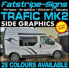 to fit RENAULT TRAFIC MK2 GRAPHICS STICKERS STRIPES CAMPER DAY VAN MOTORHOME