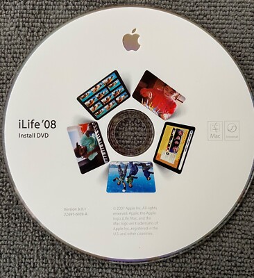 iLife '08   for Mac   Version 8.0.1   Apple, Inc.   2007   NO BOX   UNTESTED