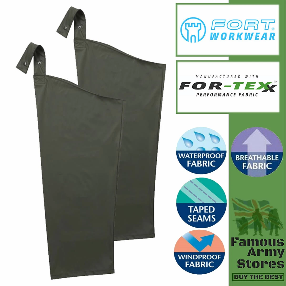 Fort Fortex Airflex Leggings For Trousers Waterproof Windproof Breathable Green
Opens in a new windo