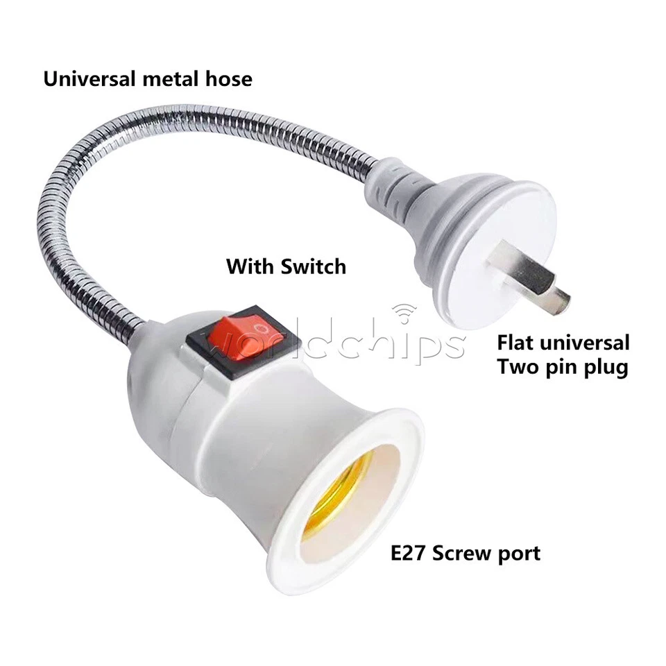 AC110-220V E27 LED Light Bulb Lamp Holder Flexible Extension Adapter Socket New - Image 3 of 4
