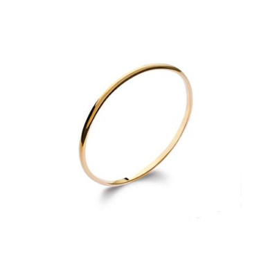 Bracelet Demi Jonc 4MM x 6,2 CM Plaqué Or 18 Carats Bijoux Femme