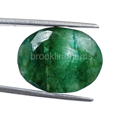 Natural Green Emerald 23.0 Ct Oval Shape Zambia Certified Loose Gemstone 5ARI
