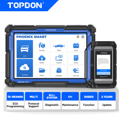 2025 TOPDON Phoenix Smart Ultra OBD2 Vehicle Diagnostic Scanner Programming Tool