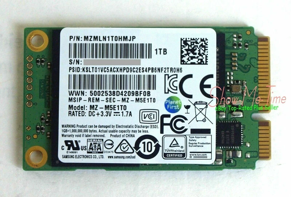 *Low Usage* Samsung 850 EVO mSATA 1TB SSD (MZ-M5E1T0) 3D V-NAND 6Gb/s 1.8" - Image 2 of 4