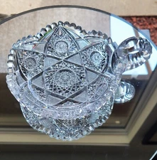 Dirty Girl - Elmira #80 American Brilliant Period ABP Cut Glass Nappy 