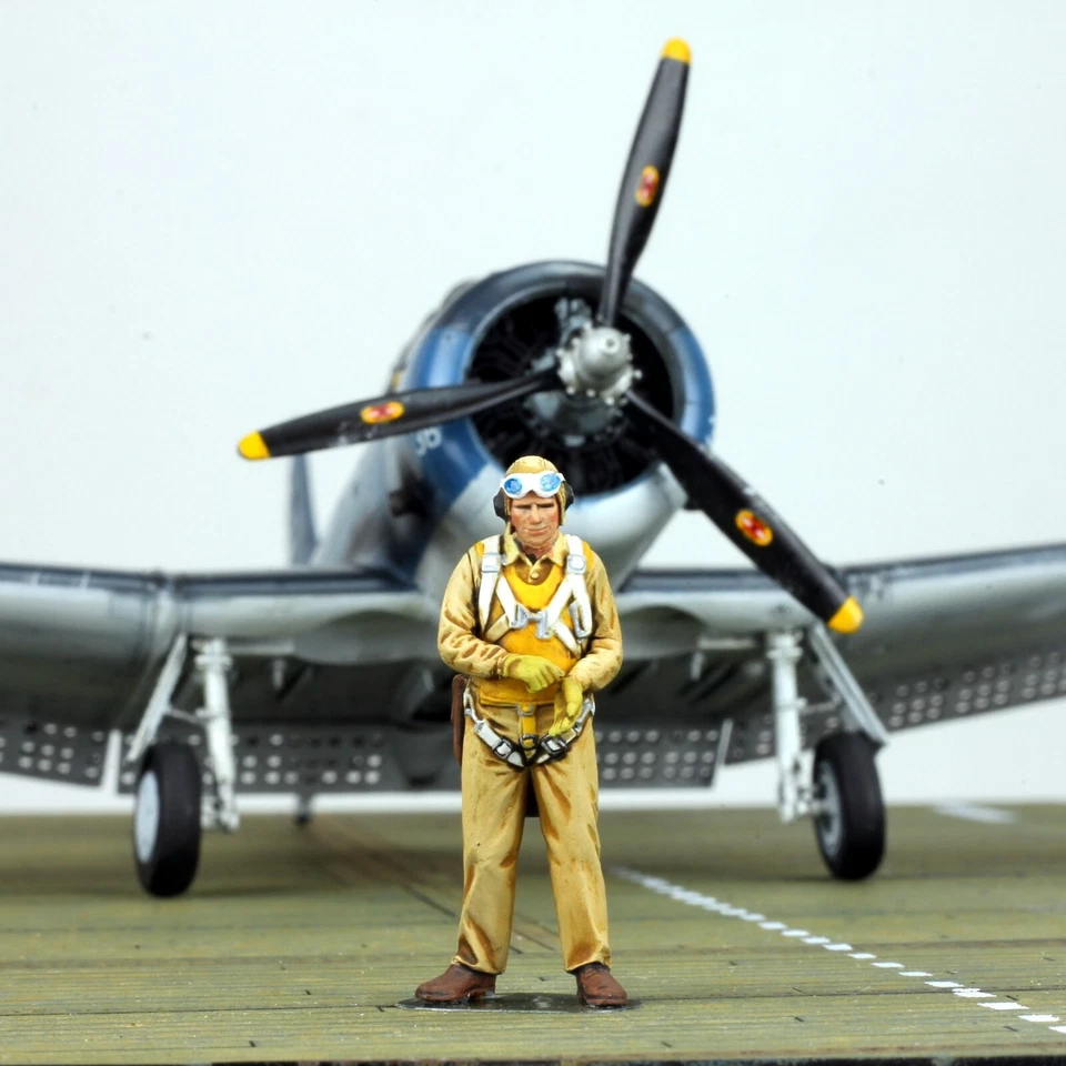 PreSale Set 06 1:48 Painted US Navy Fighter Pilots WW2 (No aircraft & base) - Image 4 of 4