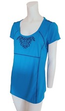 Athleta Running Athletic Hiking Outdoor Top Shirt Women's Size MT Blue