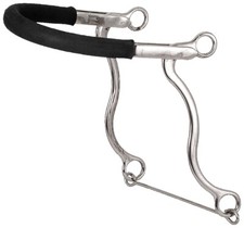 Pony Hackamore with Rubber Tubing Noseband - Stainless Steel - Pony Size