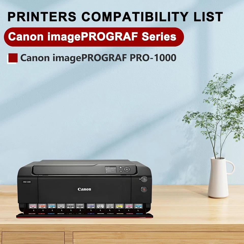 Full Set of 12 PFI-1000 Compatible Ink Cartridge for Canon ImagePROGRAF Pro-1000 - Image 2 of 4