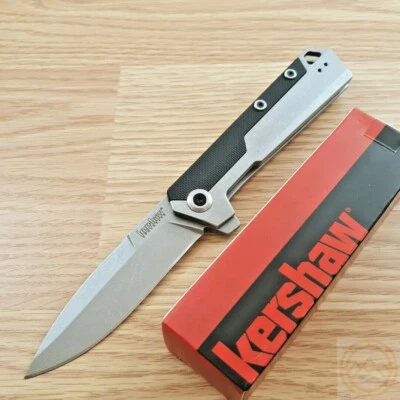 Kershaw Oblivion Folding Knife 3.5" 8Cr13MoV Steel Blade GFN/Stainless Handle