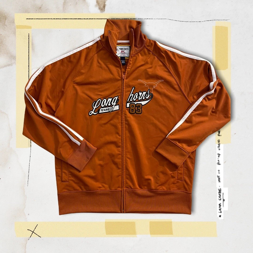 Chaqueta deportiva vintage J. America Texas Longhorn - X-grande color piedra Foto 2 de 4