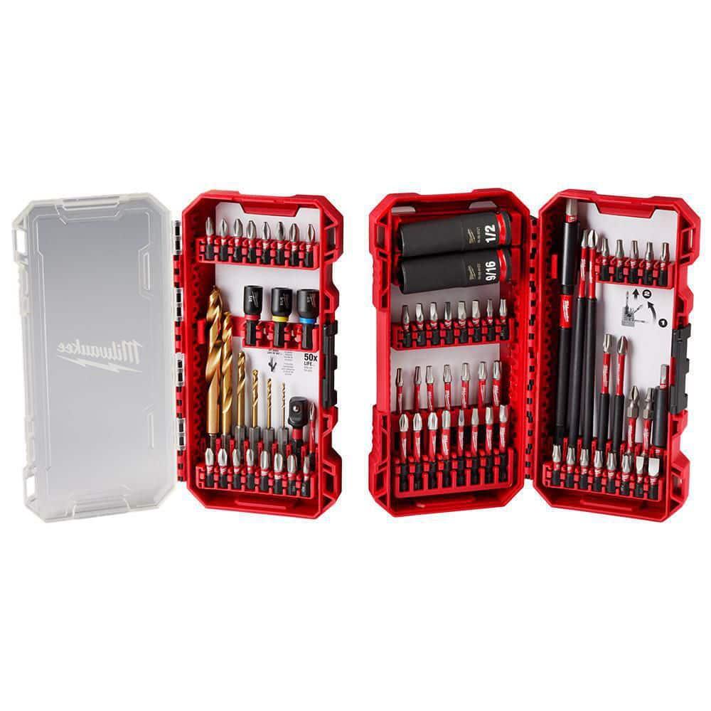 Milwaukee SHOCKWAVE Drill Driver Fastening Bit Set w PACKOUT Case 75 Piece 45242749331 eBay
