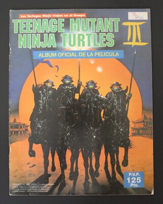 1993 TEENAGE MUTANT NINJA TURTLES III (MOVIE) Spanish Empty Album HTF!!! Milano