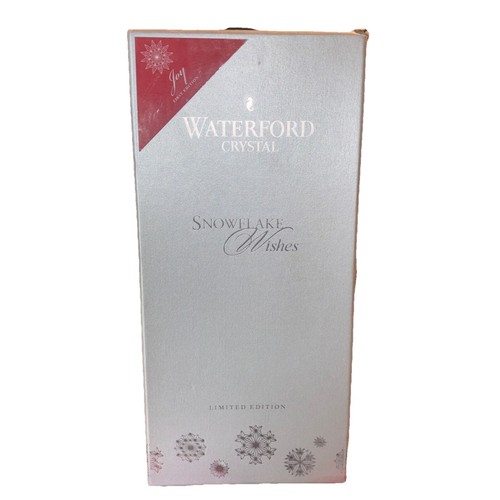 🔮Waterford Kristall - Snowflake Wishes JOY Rubinrot gefasste Flöte mit Charm - Bild 8 von 13