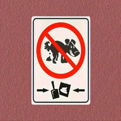 Blechschild Verbot Hunde Hundekacke 30x20cm TEL1225