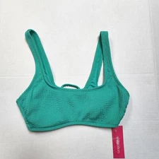 Xhilaration Bikini Top Swim Separates Medium Green Textured Tank Style Top New