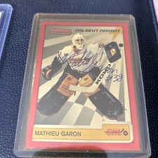 Mathieu Garon autographed Hockey Card (Victoriaville) 1996 Bowman Prospect #P14