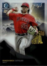 2018 Bowman Chrome Brandon Marsh #PP-BM Peaks of Potential Los Angeles Angels 9K
