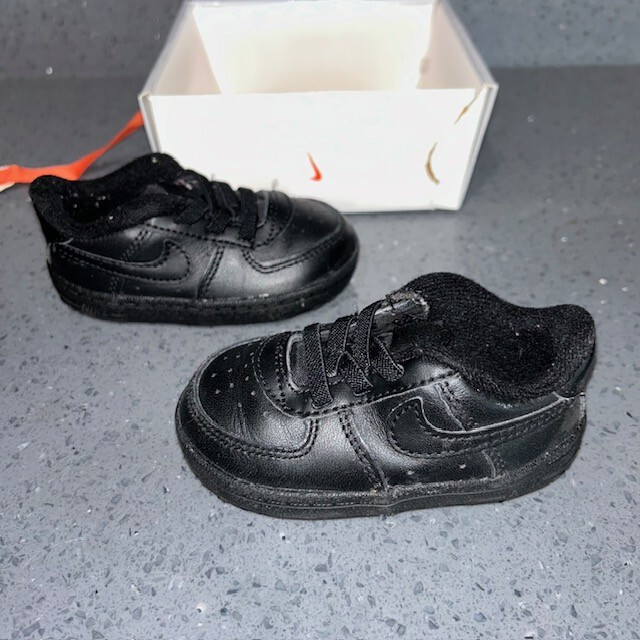Nike Air Force 1 Crib Shoes Ck2201001 Baby Size 4C Triple Black eBay