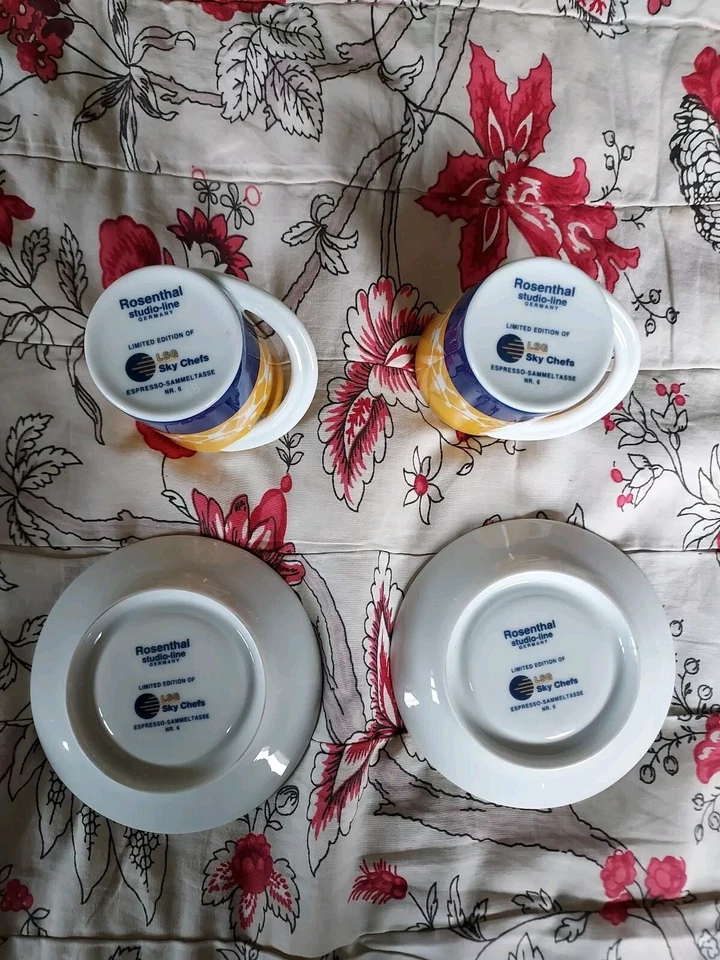 6 Tasses Expresso Rosenthal Studio-line Édition Limitée LSG/Sky - Photo 3/4