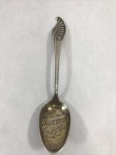 Frank W Smith Sterling Silver Demitasse Spoon 4.375" Monogrammed Galveston Texas