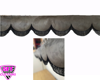Universal truck windscreen dutch style GREY PELMET DOUBLE LINED