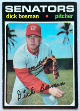 1971 Topps #60 DICK BOSMAN Washington Senators MLB baseball card EX+