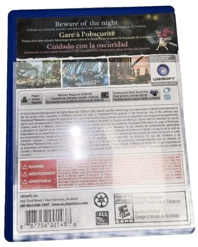 Child of Light Sony PlayStation Vita completa. Testato annd funziona! Versione PAL/EU - Foto 2 di 4