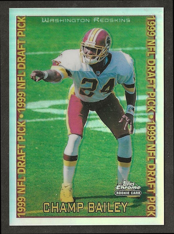 1999 Topps Chrome REFRACTOR #160 CHAMP BAILEY Washington Redskins ROOKIE