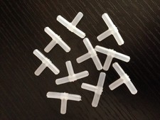 Clear 3 Way Air Line Aquarium T Valves Tubing Connector. 10x pieces