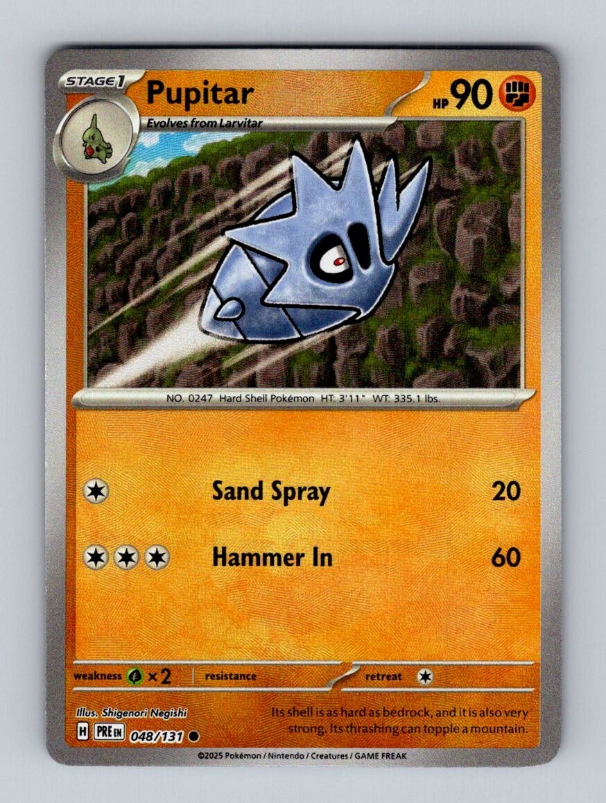 Pokemon TCG Pupitar 048/131 - Prismatic Evolutions - Poke Ball Holo NM