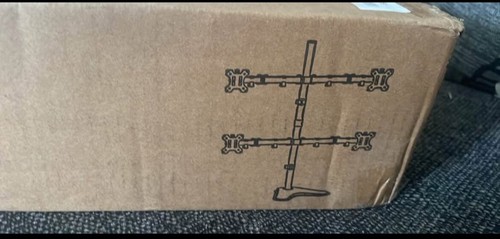 Quad Screen Monitor Mount Stand PC Computer Up To 32" Swivel Tilting Rotate - Picture 4 of 4