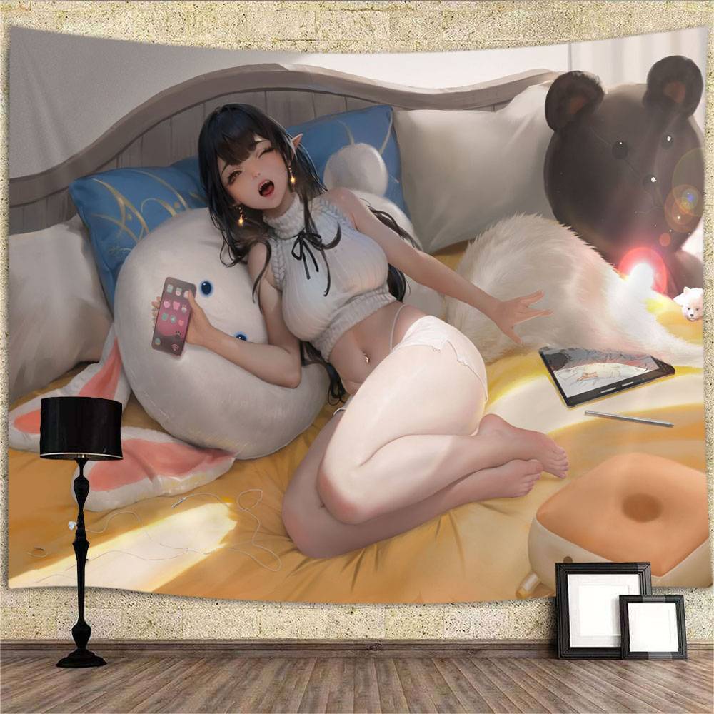 Póster Kawaii Anime Girl XXL tapiz tapiz tapiz fotomural tela dormitorio