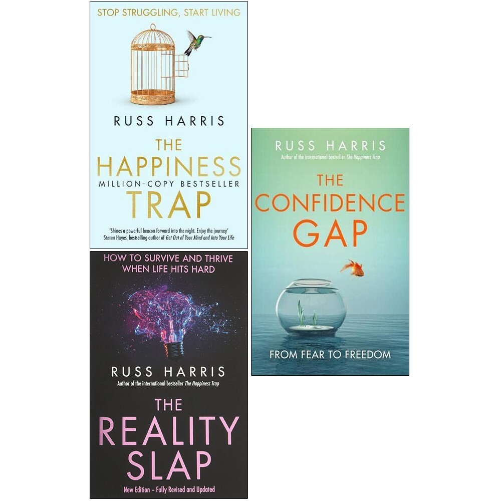 Russ Harris 3 Books Collection Set [Happiness Trap, Reality Slap,Confidence Gap]