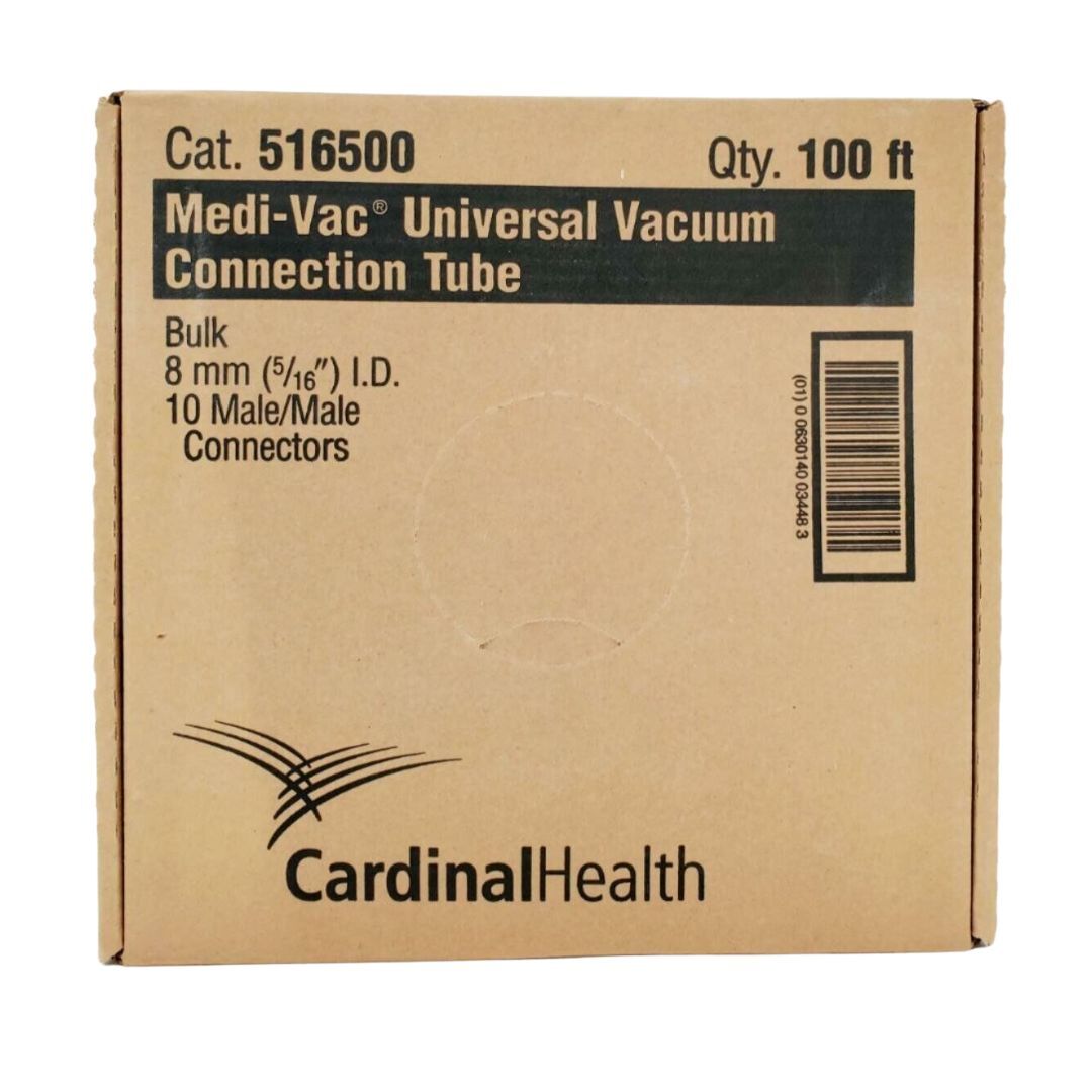 Cardinal Health 516500 Medi-Vac Universal 8mm Vacuum Connecting Tube 100Ft