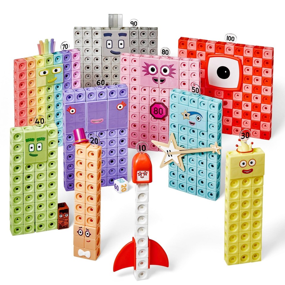 hand2mind Numberblocks Heroes with Zeroes MathLink Cubes Activity Set ...