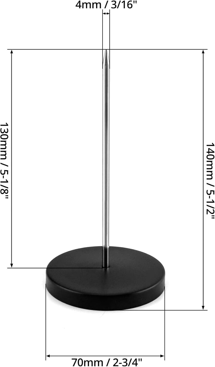 Desk Receipt Holder, 4 Pack Spike Stick Receipts Check Bill Fork Restaurant Chec