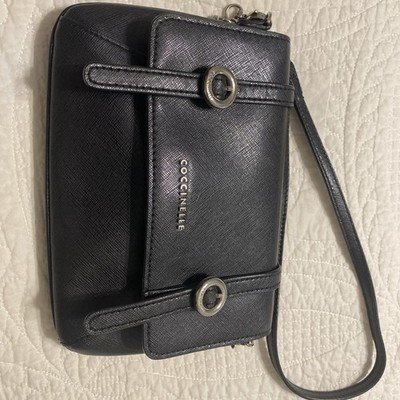 Coccinelle Leather Crossbody Bag with Buckle Detail