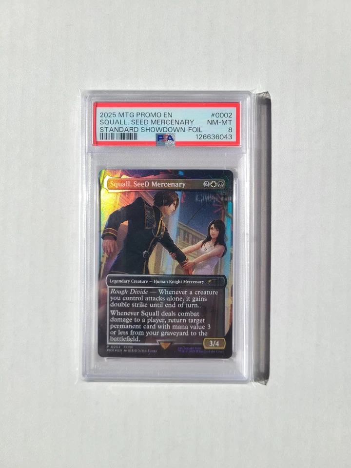 MTG Squall, SeeD Mercenary FOIL PSA 8 NM-MT Final Fantasy Showdown Promo 0002 - Image 4 of 4
