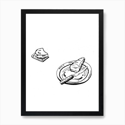 Mond Käse Kunstdruck gerahmt Wandbild Poster Leinwanddruck Bild