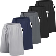 Boy's Athletic Shorts Kids Youth Quick Dry Active Performance Basketball Shor...