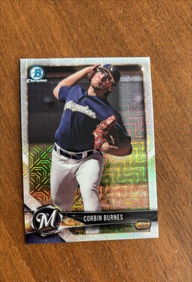 Corbin Burnes 2018 Bowman Chrome Prospects Mojo BCP132 Diamondbacks Brewers