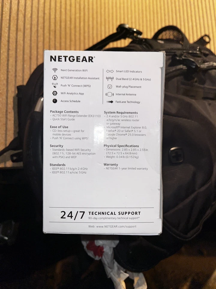 Netgear AC750 Dual-Band Wi-Fi Range Extender (Sealed/Unopened) - Image 3 of 4