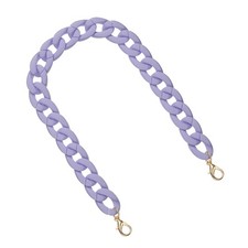 Acrylic Purse Strap, 17.7" Bag Chain for Handbags Handle, Purple