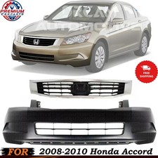 Front Bumper Cover Fascia Grille Assembly Kit For 2008-2010 Honda Accord Front Bumper Cover Fascia Grille Assembly Kit For 2008-2010 Honda Accord