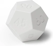 Dodecagon Time Ball Rechargeable Mini Timer (White), 11 Preset Times, Desk & Stu