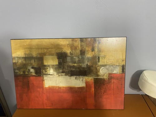 Cape Edwin "New Cities IV" Abstract Modern Canvas Art Print 29” L. 19” Alto