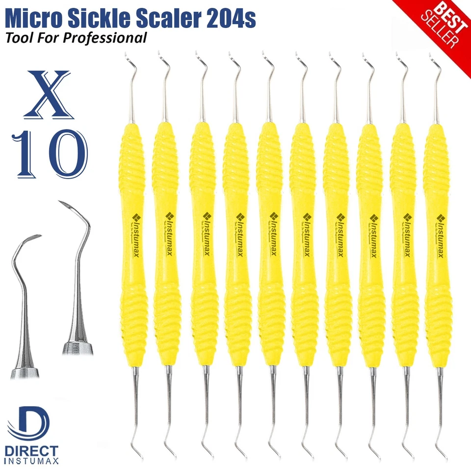 INSTUMAX® Sickle Scaler 204s Dental Hand Instruments Pro Periodontal Hygiene Pick Tool CE